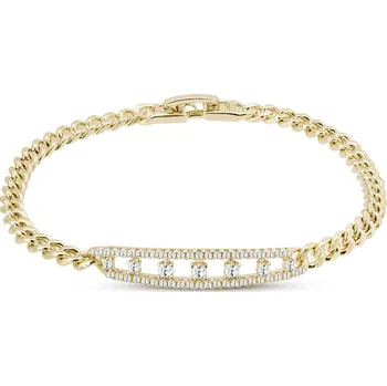 Náramek biju Pozlacený náramek 14k, jemný se zirkonovou přezkou 2002141