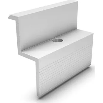držák na solární panel Krajový držák panelu - stříbrný Výška rámu panelu: 30mm