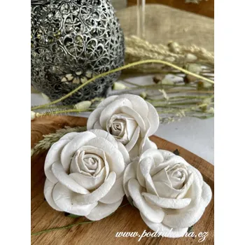Svatební dekorace Sapaimport Růže královská - bílá Množství: kusovky 1-9 ks