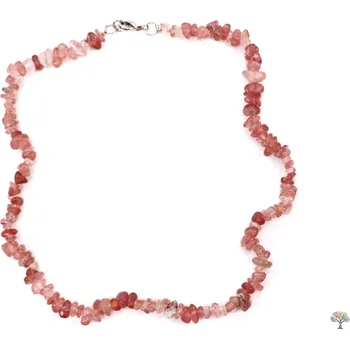 Náhrdelník Magieprirody.cz Náhrdelník Křemen jahodový tromlovaný #109