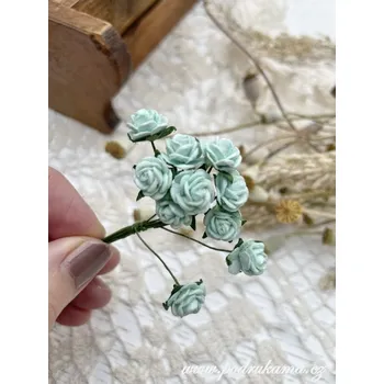 Svatební dekorace Sapaimport Růžičky mini - mentol Množství: balení 100 ks