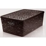 Košík s víkem MONAKO 14,5x40,3x27 cm wenge