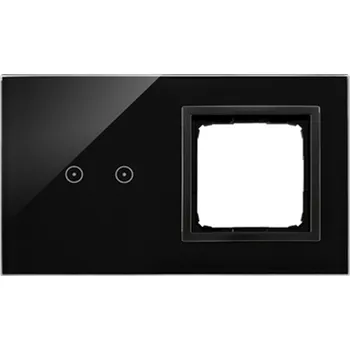 Elektrická zásuvka SIMON DSTR220/75 Dotykové panely 2 moduly lávová/černá matná