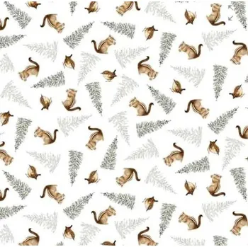 US 999-741 Little Ones stromky a veverky vícebarevná bavlněná látka patchwork