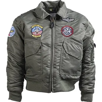 Bunda dětská pilot CWU (BOMBER) oliv Miltec Vyberte velikost: XL