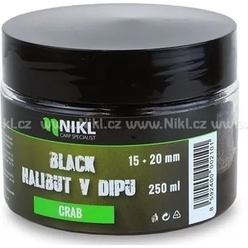 Pelety v dipu Nikl Black halibut - Crab 250g