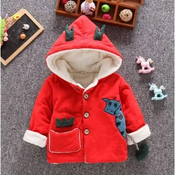 Dětská bavlněná bunda s žirafou Barvy: červená, Velikost dítě: 24M