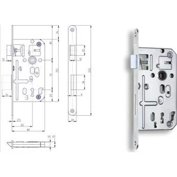 Stavební výplň Zadl.zámek K134 P-L a 1ks Zn žlutý