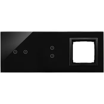 Elektrická zásuvka SIMON DSTR3230/75 Moduly s dotykovým panelem 3 lávová/černá matná