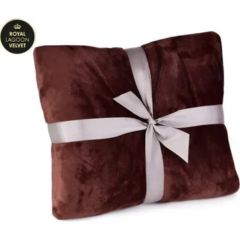 Přehoz na lůžko XXL přehoz ROYAL LAGOON VELVET 200 x 230 cm čokoládový