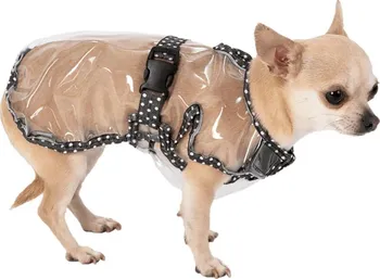 Obleček pro psa Samohýl Exclusive Rambo XL pláštěnka 46 cm průhledná černý puntík