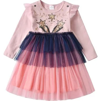 Dívčí šaty Čína Dívčí sváteční šatičky se síťovanou sukní - hvězdy Velikost: 110/5T
