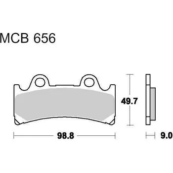 Brzdová destička Brzdové destičky LUCAS MCB 656 SV
