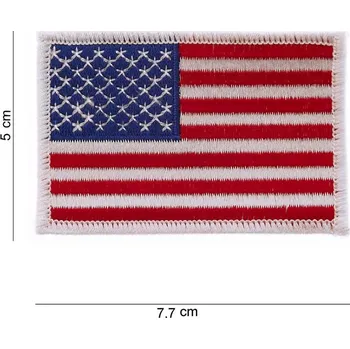 Nášivka Nášivka vlajka USA bílý okraj malá 7,7 x 5 cm