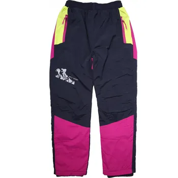 Dívčí kalhoty Dívčí zateplené šusťákové kalhoty tm. modré WOLF B2273 Velikost: 128