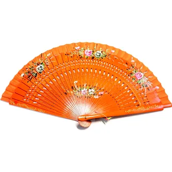 Karnevalový doplněk Vějíř - oboustranný, oranžový