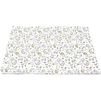 Dětská deka Little Angel Deka dvojitá tenká BIO ANIMALS Outlast® - bílá zvířátka/bílá