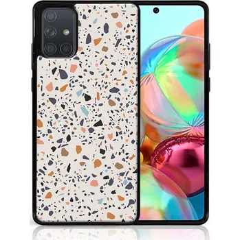 Pouzdro na tablet VSECHNONAMOBIL 50604 MY ART Ochranný obal Samsung Galaxy A71 -BEIGE TERRAZZO (162)