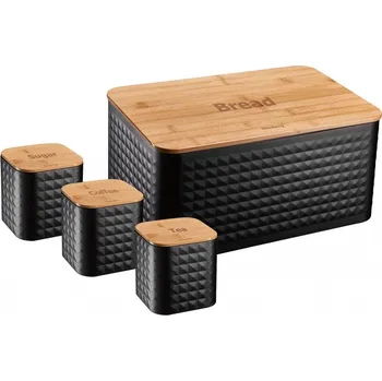chlebník Klausberg Chlebník sada KB-7482 černý bambus