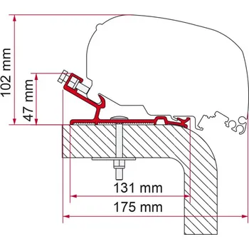 Markýza Adaptér F80/65 pro Hymer 320 cm