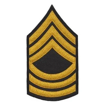 Nášivka NAVYS Nášivka hodnost US - Master Sergeant hlavní seržant barevná E-30