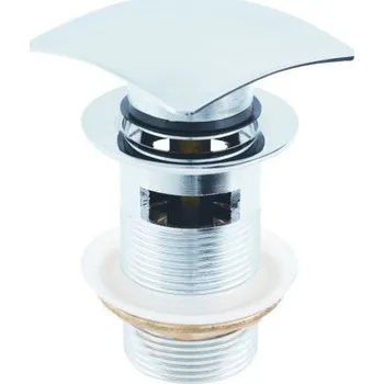 Sifon Hydroland Umyvadlová výpusť čtvercová s přepadem HYD K.KKD-KW Click-Clack čtverec