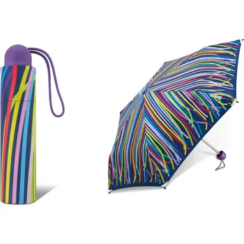 Deštník Dívčí skládací deštník Ergobrella - Funny Stripe