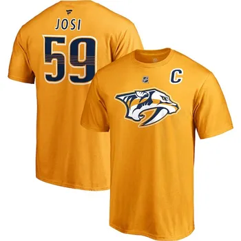 Fanatics Pánské tričko #59 Roman Josi Nashville Predators NHL Stack Logo Name & Number Velikost: XL