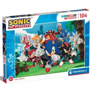 Puzzle Clementoni Supercolor Ježek Sonic 104 dílků