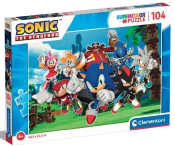 Puzzle Clementoni Supercolor Ježek Sonic 104 dílků