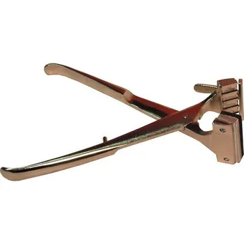 Kleště tetovací, 10 mm, 5 místné, nikl s klapkou na selata