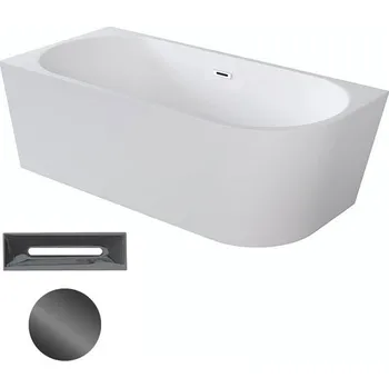 Vana Besco Akrylátová volně stojící rohová vana Zoya 150x75 (170x80) bílá Rozměry (cm): 150x75, Typ a barva výpustě: Click-Clack s přepadem, grafit, Orientace: Levá