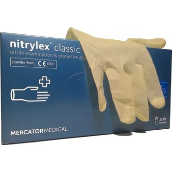 Vyšetřovací rukavice Jednorázové rukavice Nitrylex classic white 100 ks, vel. L