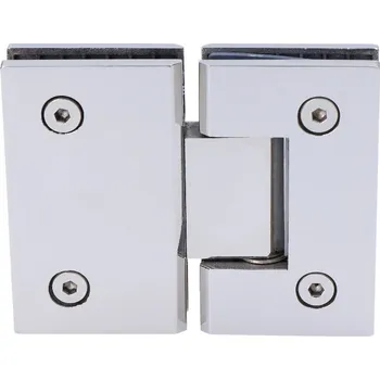 závěs na skleněné dveře EL1-RSK2, leštěná nerez - nerezový pant 90 x 112 x 62 mm, tloušťka skla 8 - 10 mm, samozavírání +-15° a samozastavení +-90°-0°