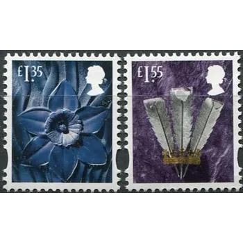 Poštovní známka Velká Británie (2019) MiNr. 127 - 128 ** - Wales - Zemský znak