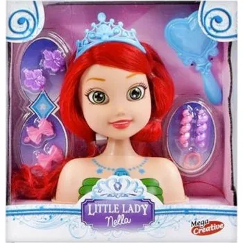 Panenka Česací hlava Nella s doplňky