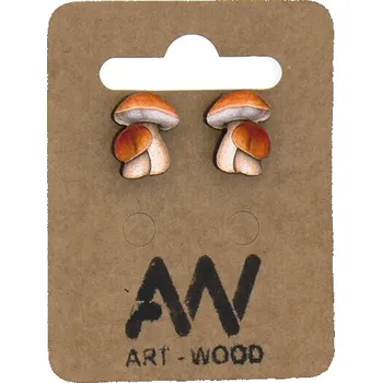 Náušnice art-wood.cz Náušnice - hřib