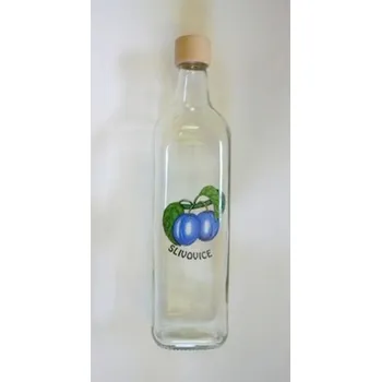 láhev 0,7 l Vierkant 700ml, ŠVESTKY, uz.27 dřevo