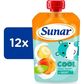 Sunar Cool ovocná kapsička banán, meruňka, jogurt 12× 110 g