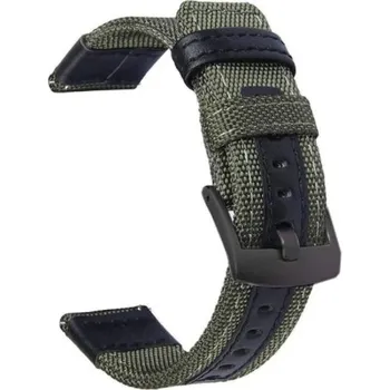 Koženo - Nylonový Pásek Na Hodinky - 20Mm Barva: Zelená