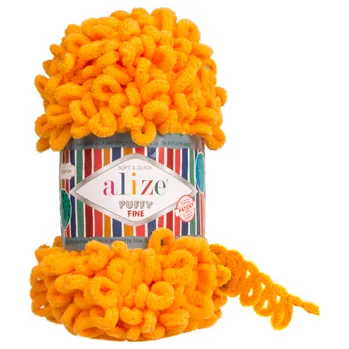 Alize příze Puffy Fine 82 hořčice