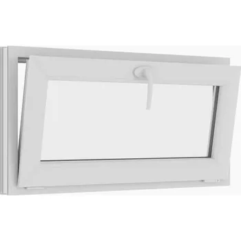 Okno plastové okno sklopné 130x50 cm, sklopné, bílé, PREMIUM 6000 (plastové okno s ventilací)