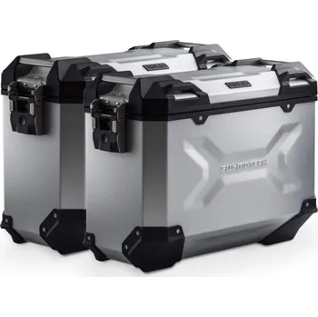 Zavazadlo na motocykl YAMAHA Ténéré 700 (19-) - sada bočních kufrů TRAX Adventure 45/37 l. s nosiči stříbrné kufry