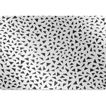 Podložka pod nábytek Podložka pod kolečkovou židli černé trojúhelníky