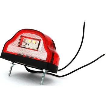 Osvětlení SPZ Osvětlení registrační značky SPZ - boční LED s červeným pouzdrem