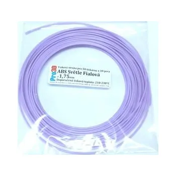 Filament Pro3D tisková struna ABS, 1,75mm, světle fialová - METRÁŽ - cena za 1m ( ABS filament light purple )