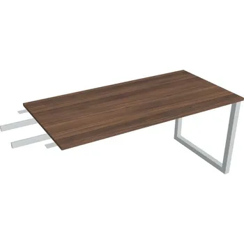 Kancelářský vozík HOBIS přídavný stůl do úhlu - US O 1600 RU, hloubka 80 cm, ořech + doprava zdarma