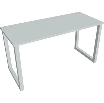 Kancelářský vozík HOBIS kancelářský stůl rovný - UE O 1400, hloubka 60 cm, šedá + doprava zdarma