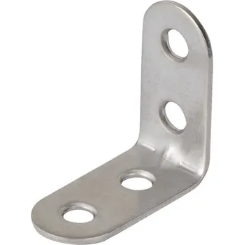 Nábytkové kování Interex Spojovací úhelník 30 x 30 mm - 10 ks / Bílý zinek