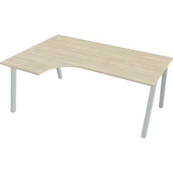 Kancelářský vozík HOBIS kancelářský stůl tvarový, ergo pravý - UE A 1800 60 P, akát + doprava zdarma